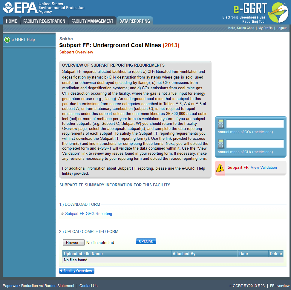 Subpart FF: Overview